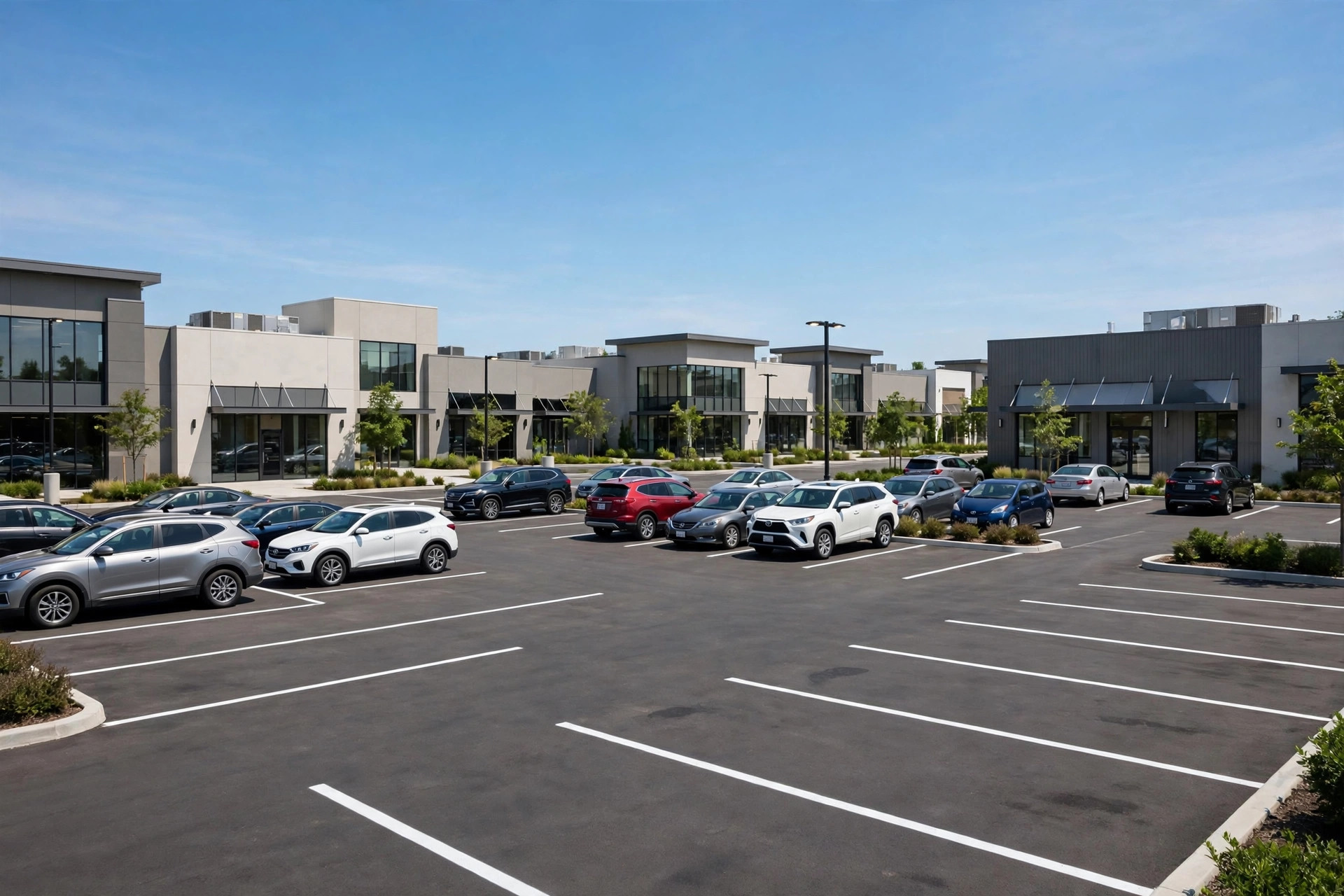 Surface parking lot operated by Benchmark Parking in Chicago